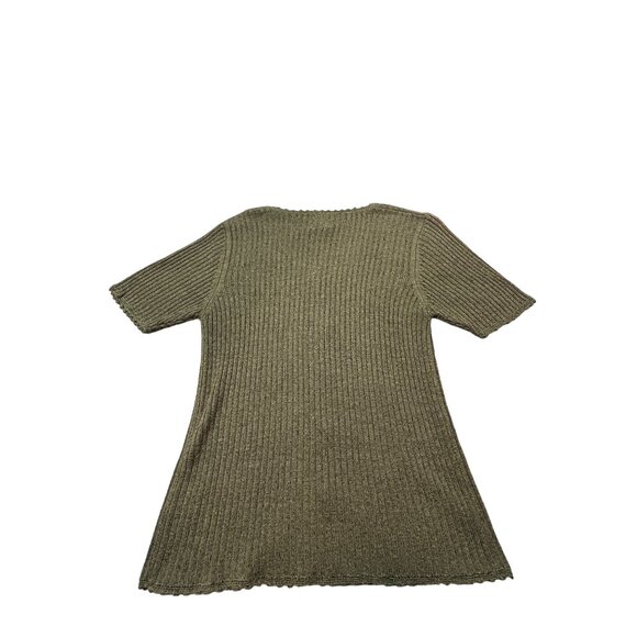 Bentley Womens Medium Olive Green Knit Cardigan - Silk & Rayon Blend Boho Fairy - Picture 2 of 11